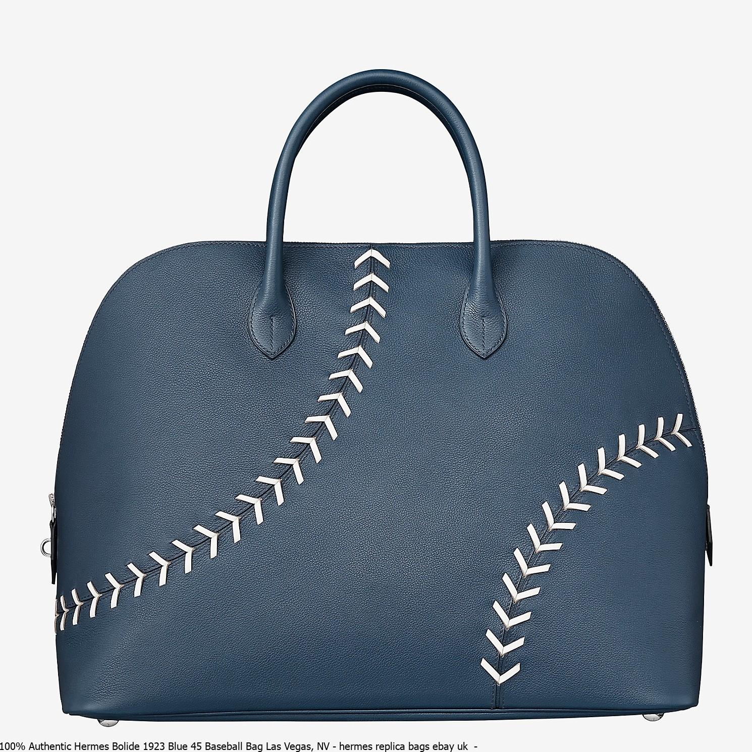100% Authentic Hermes Bolide 1923 Blue 45 Baseball Bag Las Vegas, NV – hermes replica bags ebay ...