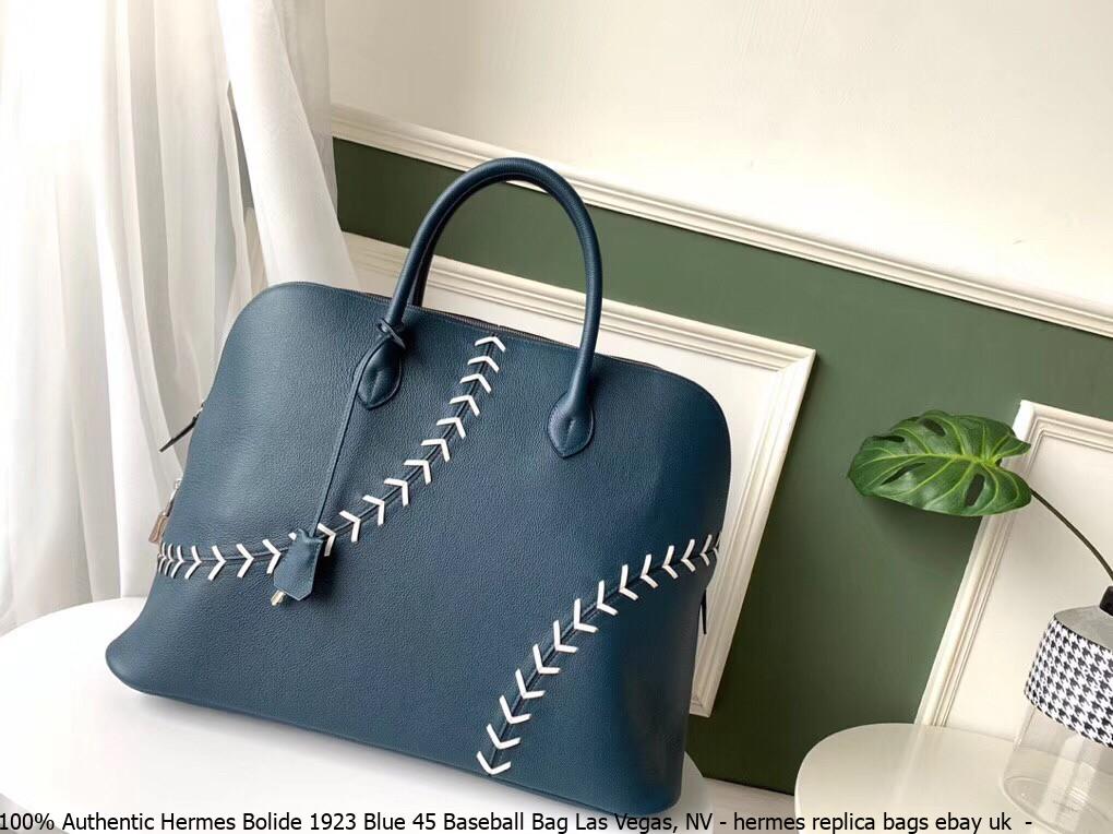 100% Authentic Hermes Bolide 1923 Blue 45 Baseball Bag Las Vegas, NV – hermes replica bags ebay ...